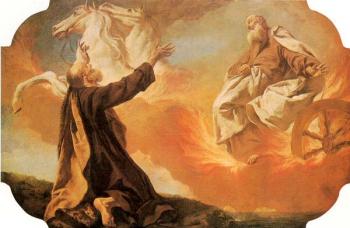 Giovanni Battista Piazzetta : Elijah Taken up in a Chariot of Fire